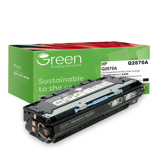 GIS USA Remanufactured Black Toner Cartridge for HP Q2670A (HP 308A)