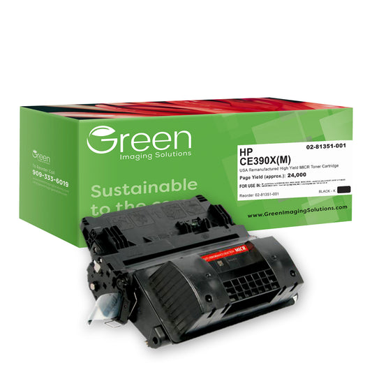 GIS USA Remanufactured High Yield MICR Toner Cartridge for HP CE390X, TROY 02-81351-001