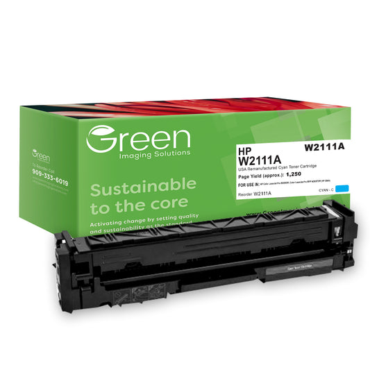 GIS USA Remanufactured Cyan Toner Cartridge for HP W2111A (HP 206A)