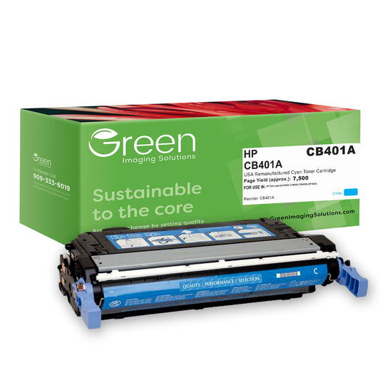 GIS USA Remanufactured Cyan Toner Cartridge for HP CB401A (HP 642A)