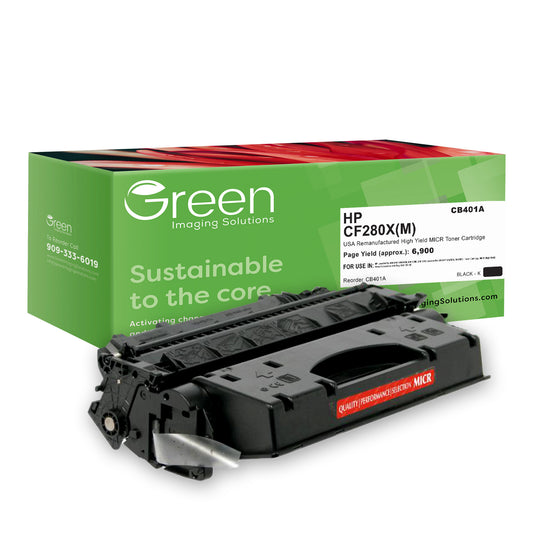 GIS USA Remanufactured High Yield MICR Toner Cartridge for HP CF280X, TROY 02-81551-001