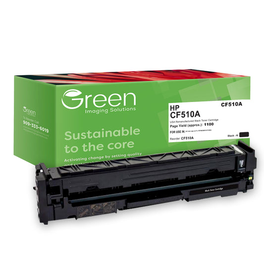 GIS USA Remanufactured Black Toner Cartridge for HP CF510A (HP 204A)