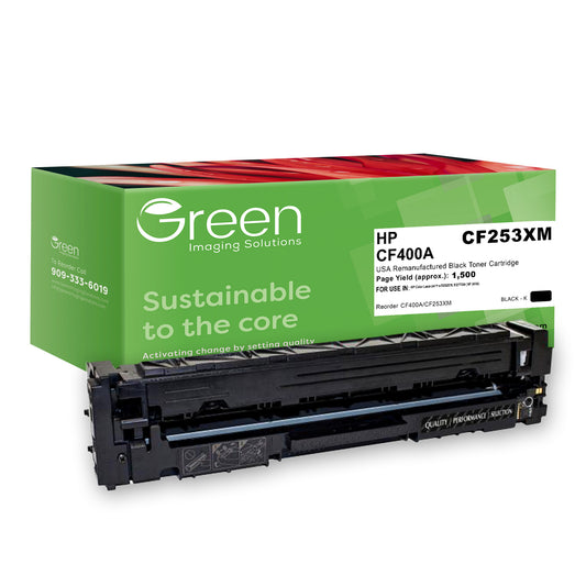 GIS USA Remanufactured Black Toner Cartridge for HP CF400A (HP 201A)