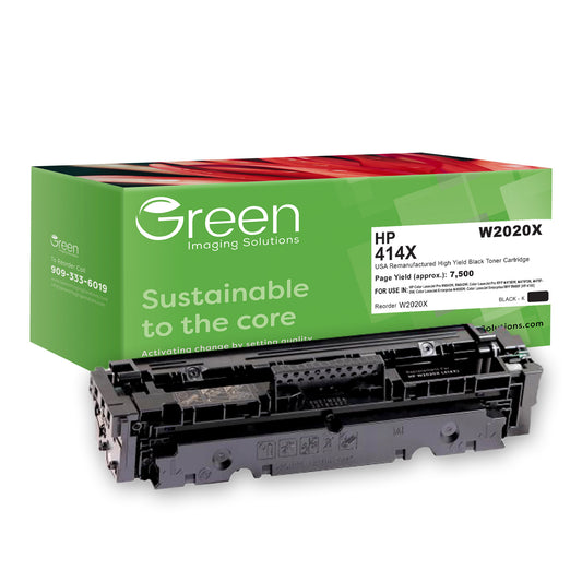 GIS USA Remanufactured High Yield Black Toner Cartridge for HP W2020X (HP 414X)