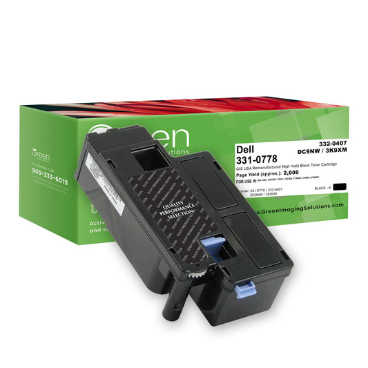 Green Imaging Solutions USA Remanufactured High Yield Black Toner Cartridge for Dell 1250/C1760