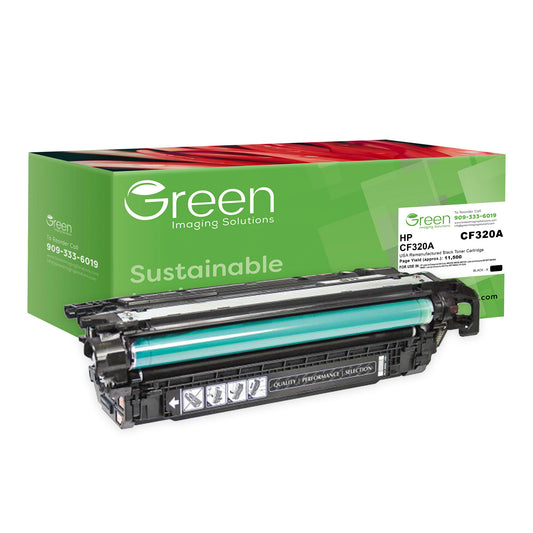 GIS USA Remanufactured Black Toner Cartridge for HP CF320A (HP 652A)