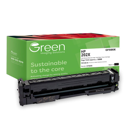 GIS USA Remanufactured High Yield Black Toner Cartridge for HP CF500X (HP 202X)