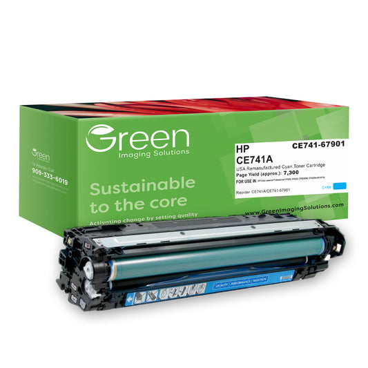 GIS USA Remanufactured Cyan Toner Cartridge for HP CE741A (HP 307A)