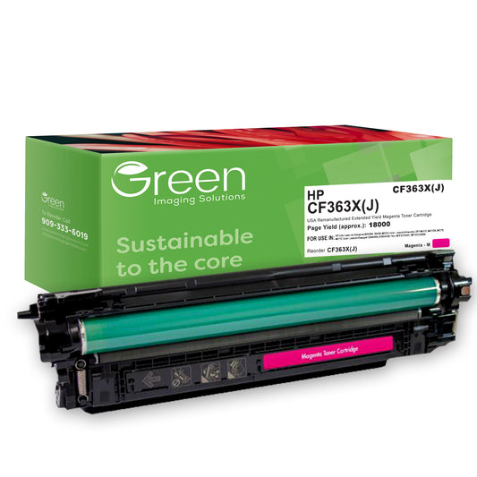 GIS USA Remanufactured Extended Yield Magenta Toner Cartridge for HP CF363X