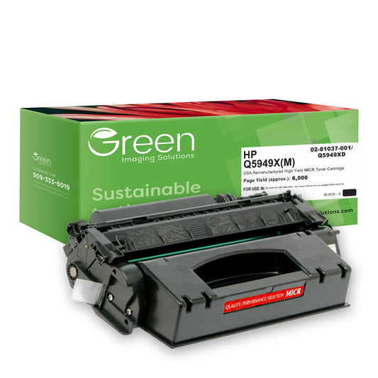 GIS USA Remanufactured High Yield MICR Toner Cartridge for HP Q5949X, TROY 02-81037-001