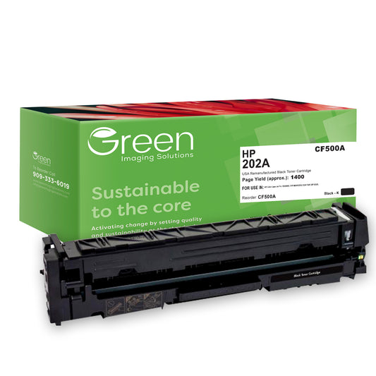 GIS USA Remanufactured Black Toner Cartridge for HP CF500A (HP 202A)