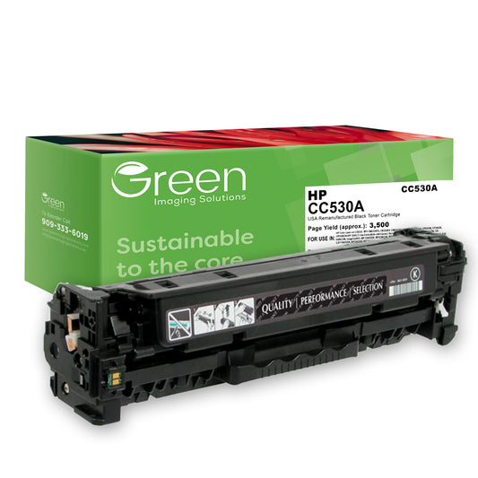 GIS USA Remanufactured Black Toner Cartridge for HP CC530A (HP 304A)