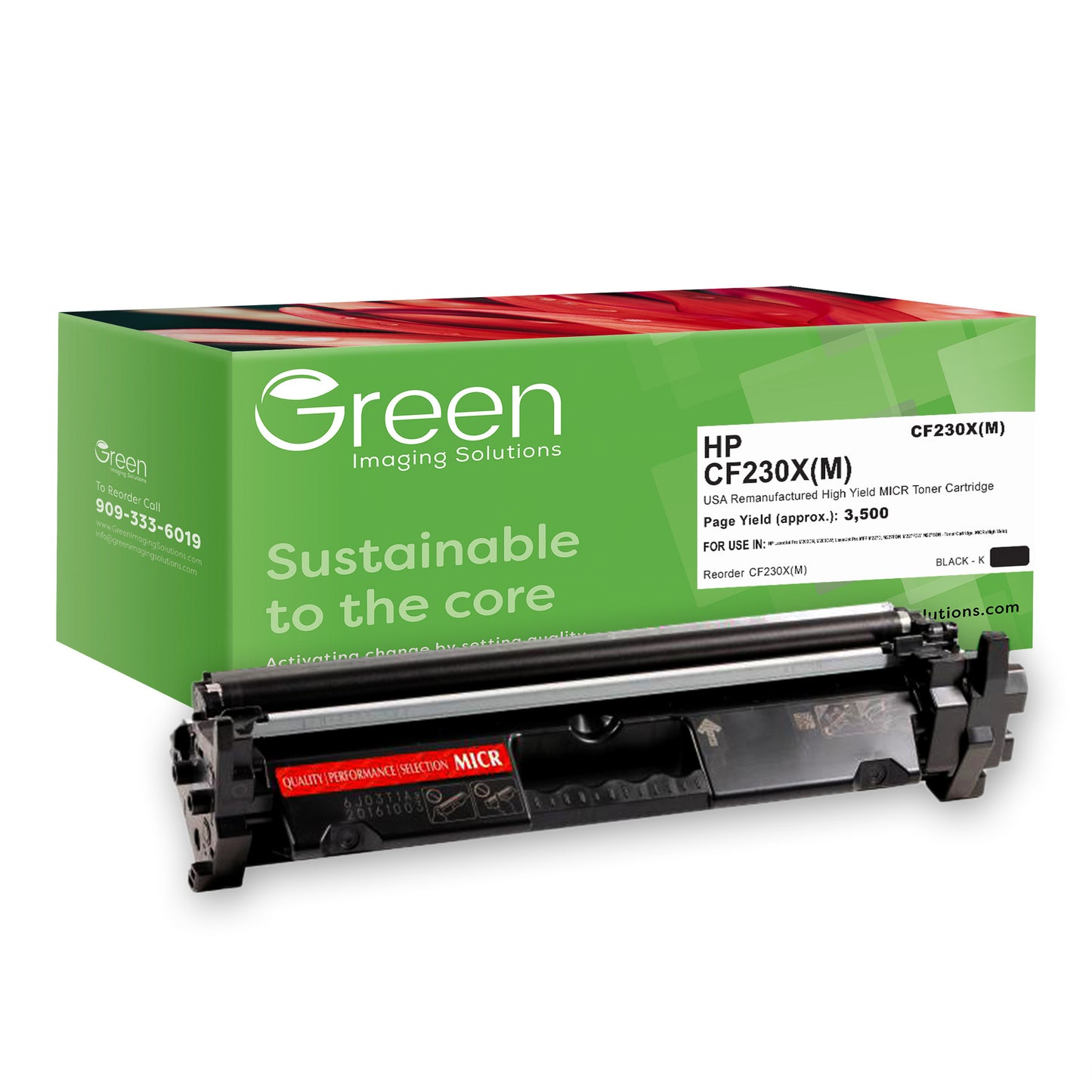 GIS USA Remanufactured High Yield MICR Toner Cartridge for HP CF230X