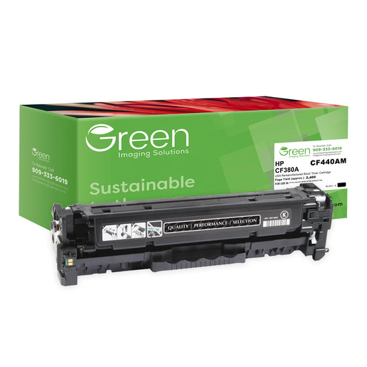 GIS USA Remanufactured Black Toner Cartridge for HP CF380A (HP 312A)