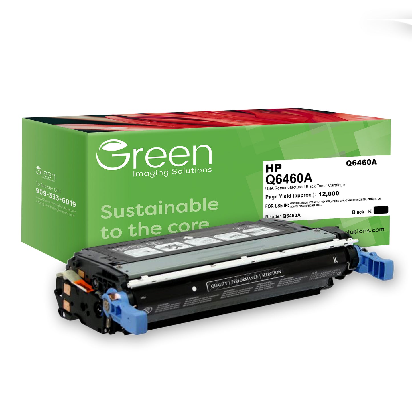 GIS USA Remanufactured Black Toner Cartridge for HP Q6460A (HP 644A)