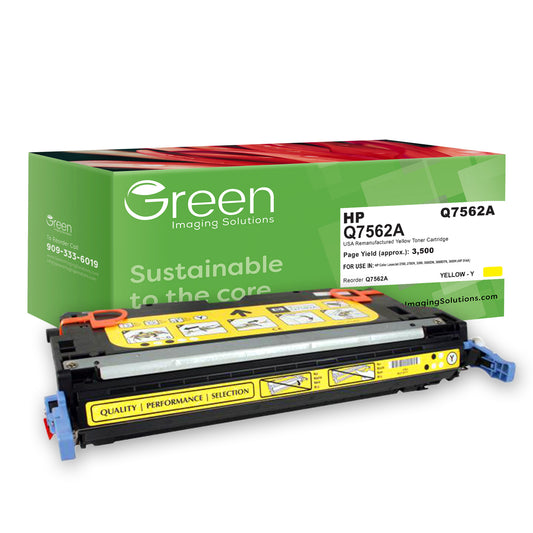 GIS USA Remanufactured Yellow Toner Cartridge for HP Q7562A (HP 314A)