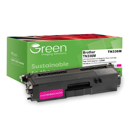 Green Imaging Solutions USA Remanufactured High Yield Magenta Toner Cartridge for Brother TN336