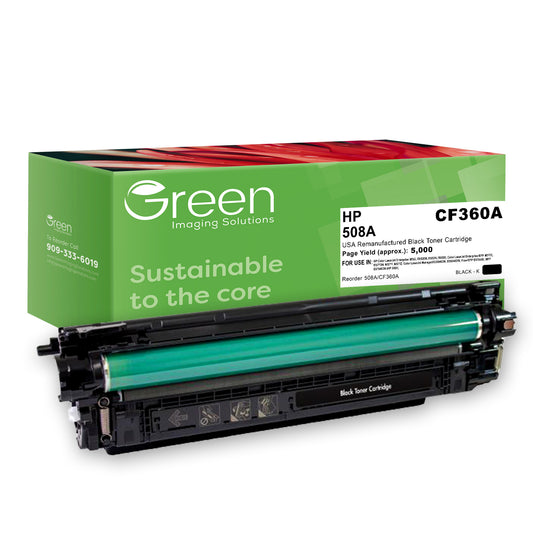 GIS USA Remanufactured Black Toner Cartridge for HP CF360A (HP 508A)