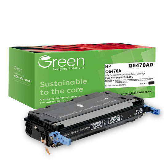 GIS USA Remanufactured Black Toner Cartridge for HP Q6470A (HP 501A)