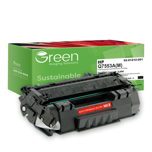 GIS USA Remanufactured MICR Toner Cartridge for HP Q7553A, TROY 02-81212-001