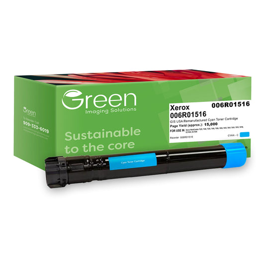 Green Imaging Solutions USA Remanufactured Cyan Toner Cartridge for Xerox 006R01516