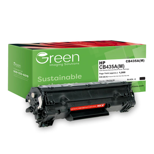 GIS USA Remanufactured MICR Toner Cartridge for HP CB435A