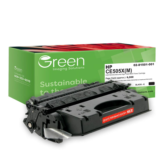 GIS USA Remanufactured High Yield MICR Toner Cartridge for HP CE505X, TROY 02-81501-001