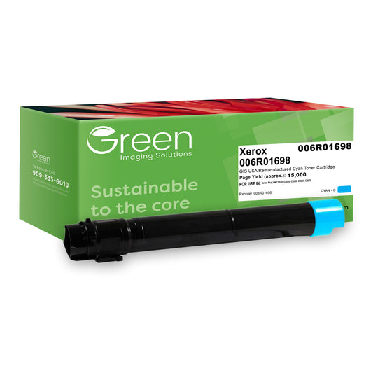 Green Imaging Solutions USA Remanufactured Cyan Toner Cartridge for Xerox 006R01698
