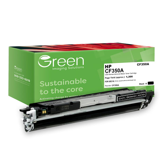 GIS USA Remanufactured Black Toner Cartridge for HP CF350A (HP 130A)