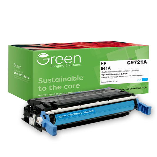 GIS USA Remanufactured Cyan Toner Cartridge for HP C9721A (HP 641A)