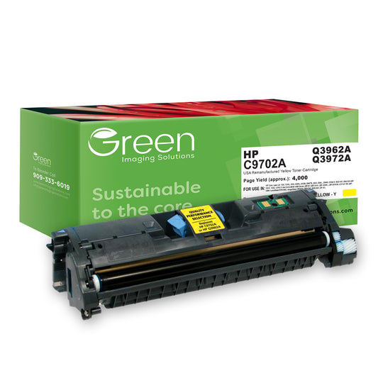 GIS USA Remanufactured Yellow Toner Cartridge for HP C9702A/Q3962A (HP 121A/122A/123A)