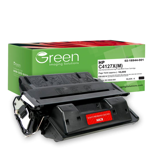 GIS USA Remanufactured High Yield MICR Toner Cartridge for HP C4127X, TROY 02-18944-001