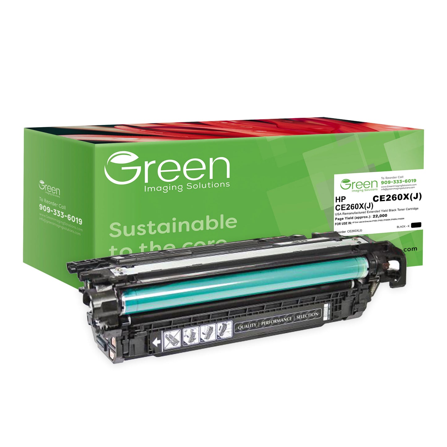 GIS USA Remanufactured Extended Yield Black Toner Cartridge for HP CE260X (HP 649X)