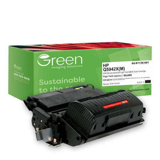 GIS USA Remanufactured High Yield MICR Toner Cartridge for HP Q5942X, TROY 02-81136-001