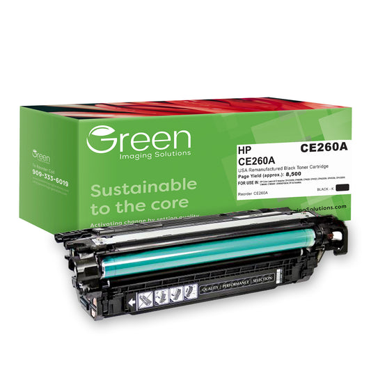 GIS USA Remanufactured Black Toner Cartridge for HP CE260A (HP 647A/646A)
