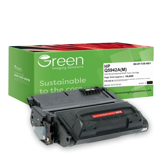 GIS USA Remanufactured MICR Toner Cartridge for HP Q5942A, TROY 02-81135-001