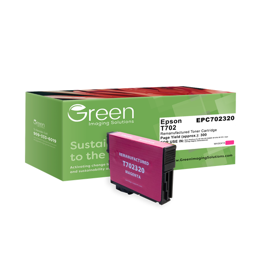 Green Imaging Solutions USA Remanufactured Magenta Ink Cartridge for Epson T702320