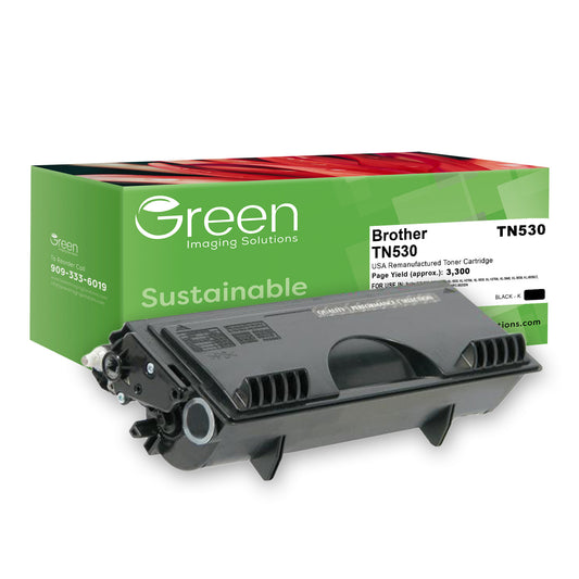 Green Imaging Solutions USA Remanufactured Toner Cartridge for Brother TN530