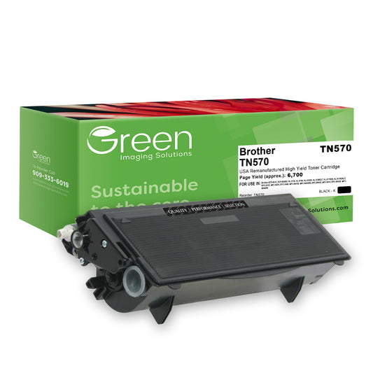 Green Imaging Solutions USA Remanufactured High Yield Toner Cartridge for Brother TN570