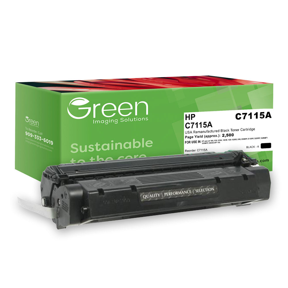 GIS USA Remanufactured Toner Cartridge for HP C7115A (HP 15A)