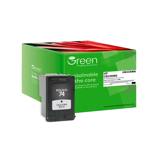 Green Imaging Solutions USA Remanufactured Black Ink Cartridge for HP 74 (CB335WN)