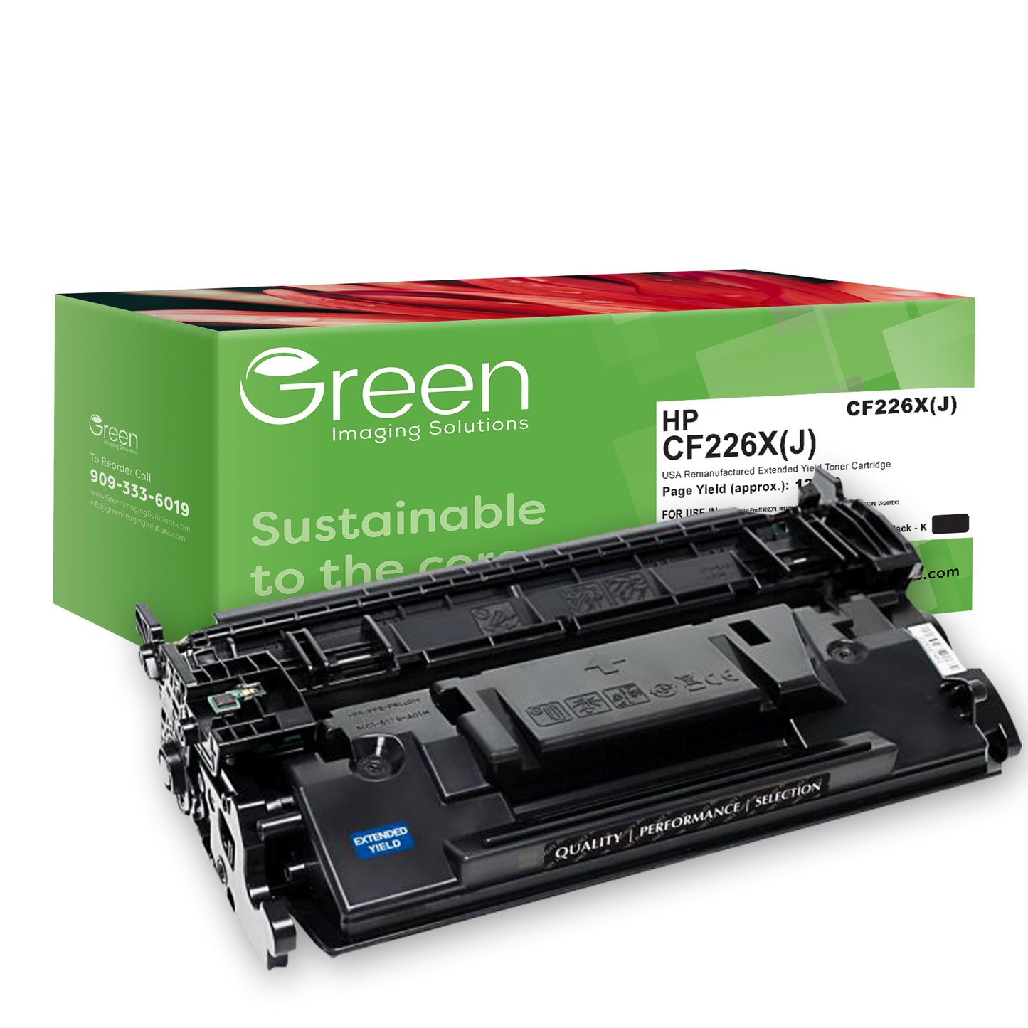 GIS USA Remanufactured Extended Yield Toner Cartridge for HP CF226X