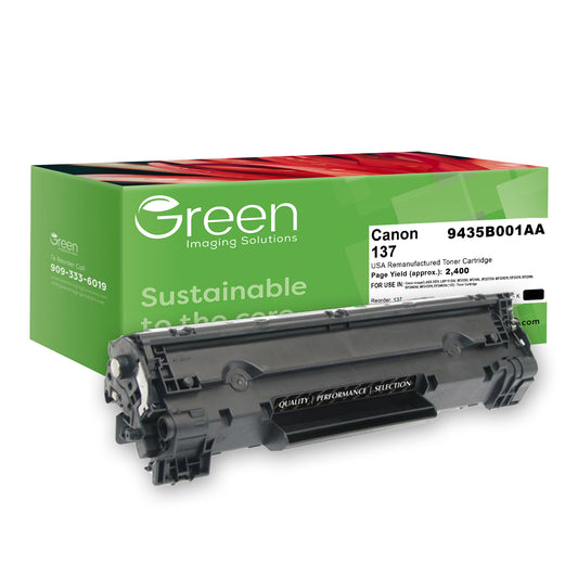 Green Imaging Solutions USA Remanufactured Toner Cartridge for Canon 9435B001AA (137)