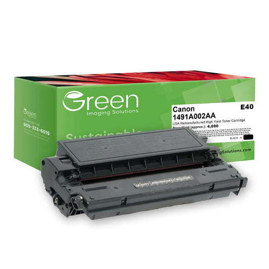 Green Imaging Solutions USA Remanufactured High Yield Toner Cartridge for Canon 1491A002AA (E40)