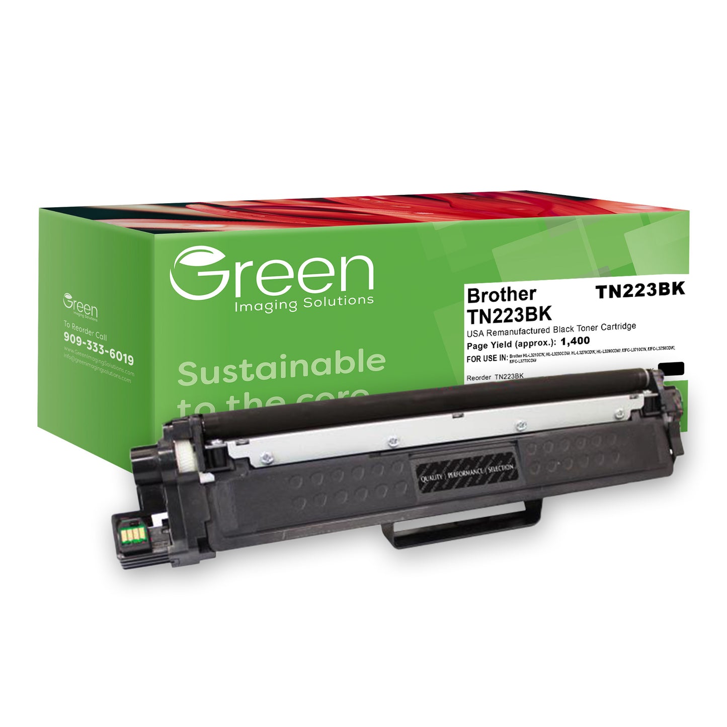 Green Imaging Solutions USA Remanufactured Black Toner Cartridge for Brother TN223