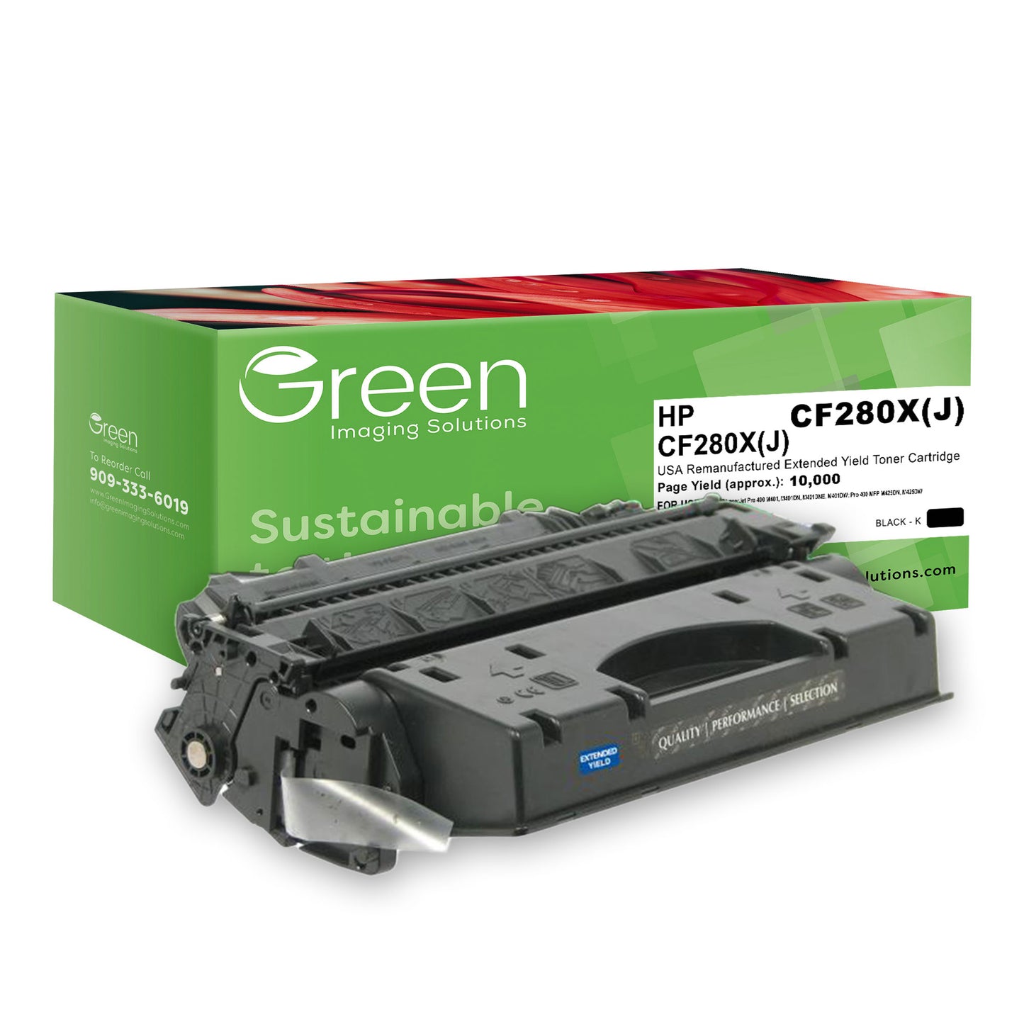 GIS USA Remanufactured Extended Yield Toner Cartridge for HP CF280X