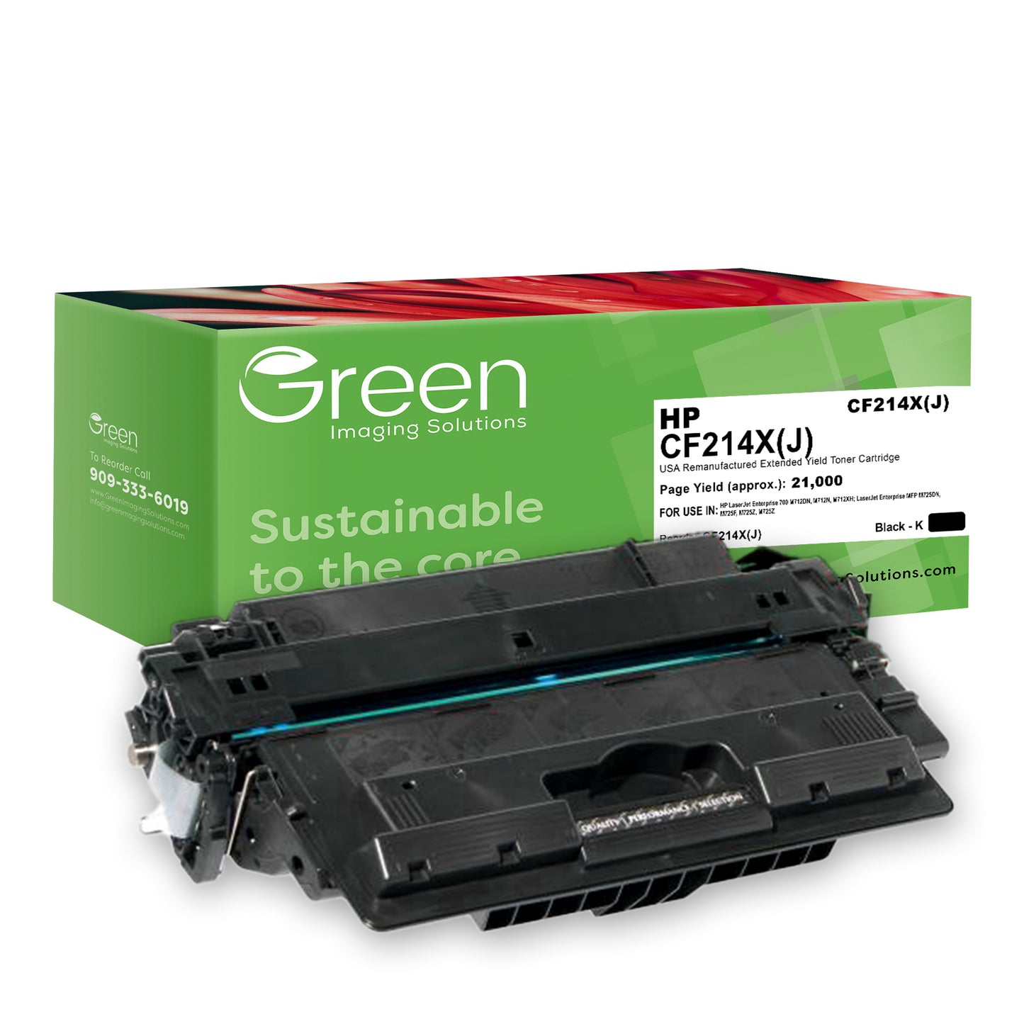 GIS USA Remanufactured Extended Yield Toner Cartridge for HP CF214X