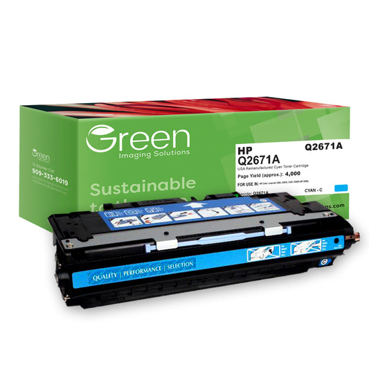 GIS USA Remanufactured Cyan Toner Cartridge for HP Q2671A (HP 309A)