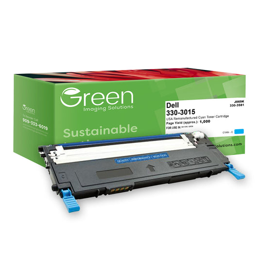 Green Imaging Solutions USA Remanufactured Cyan Toner Cartridge for Dell 1230/1235