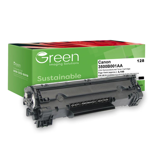 Green Imaging Solutions USA Remanufactured Toner Cartridge for Canon 3500B001AA (128)